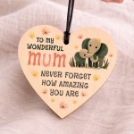 Mothers Day Gift To My Wonderful Mum Heart Gift For Birthday