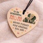 Mothers Day Gift To My Wonderful Mum Heart Gift For Birthday