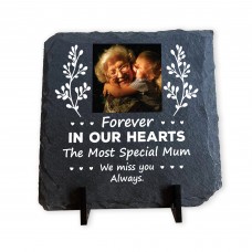 Personalised Mum Memorial Slate Plaque with Photo Mothers Day