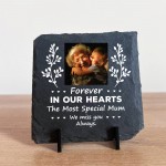 Personalised Mum Memorial Slate Plaque with Photo Mothers Day