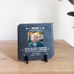 Personalised Mum Memorial Slate Plaque with Photo and Dates