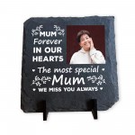 Personalised Mum Memorial Plaque with Photo Slate Remembrance