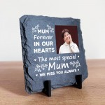 Personalised Mum Memorial Plaque with Photo Slate Remembrance