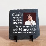 Personalised Mum Memorial Plaque with Photo Slate Remembrance