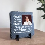 Personalised Mum Memorial Plaque with Photo Slate Remembrance