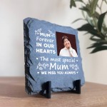 Personalised Mum Memorial Plaque with Photo Slate Remembrance
