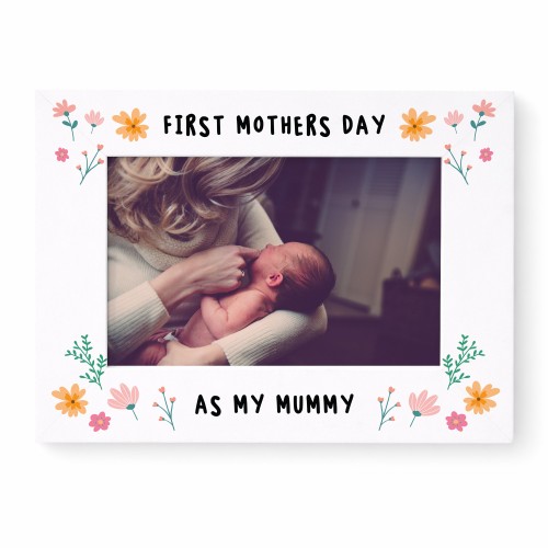 First Mother's Day Photo Frame Mum Gift 7x5 Wooden 