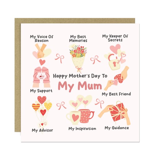 Mother's Day Card My Favourite Person Card From Daughter Son