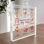 Happy Mothers Day Gift Acrylic Plaque Meaningful Gift for Mum