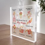 Happy Mothers Day Gift Acrylic Plaque Meaningful Gift for Mum