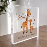 I Love My Mum Gifts Acrylic Plaque Meaningful Gifts for Mum