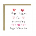 Mothers Day Card Mum Nanny Our Everything Cards For Mothers Day