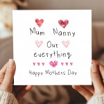 Mothers Day Card Mum Nanny Our Everything Cards For Mothers Day