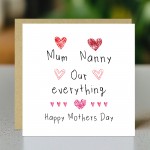 Mothers Day Card Mum Nanny Our Everything Cards For Mothers Day