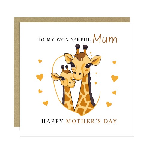 Cute Mothers Day Card My Wonderful Mum Card For Mothers Day