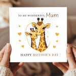 Cute Mothers Day Card My Wonderful Mum Card For Mothers Day