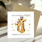Cute Mothers Day Card My Wonderful Mum Card For Mothers Day