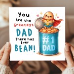 Hilarious Fathers Day Card Greatest Dad Ever BEAN Thank You Card Hilarious Fathers Day Card Greatest Dad Ever BEAN Thank You Card
