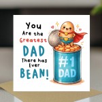 Hilarious Fathers Day Card Greatest Dad Ever BEAN Thank You Card Hilarious Fathers Day Card Greatest Dad Ever BEAN Thank You Card