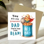 Hilarious Fathers Day Card Greatest Dad Ever BEAN Thank You Card Hilarious Fathers Day Card Greatest Dad Ever BEAN Thank You Card
