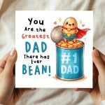 Hilarious Fathers Day Card Greatest Dad Ever BEAN Thank You Card Hilarious Fathers Day Card Greatest Dad Ever BEAN Thank You Card