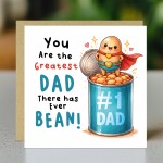 Hilarious Fathers Day Card Greatest Dad Ever BEAN Thank You Card Hilarious Fathers Day Card Greatest Dad Ever BEAN Thank You Card