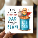 Hilarious Fathers Day Card Greatest Dad Ever BEAN Thank You Card Hilarious Fathers Day Card Greatest Dad Ever BEAN Thank You Card