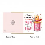 Hilarious Mothers Day Card Greatest Mum Ever BEAN Thank You Card