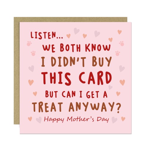 Funny Mothers Day Card From The Dog Amusing Mothers Day Card