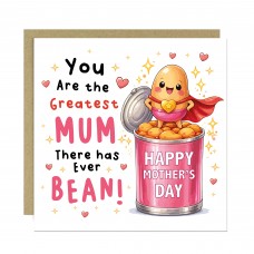 Cute Mothers Day Card Greatest Mum Ever BEAN Thank You Cards