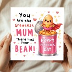 Cute Mothers Day Card Greatest Mum Ever BEAN Thank You Cards