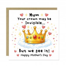 Cute Card For Mothers Day, Mum Card From Daughter Son, Thank You