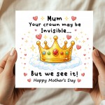 Cute Card For Mothers Day, Mum Card From Daughter Son, Thank You
