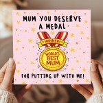 Joke Mothers Day Card Mum Card From Daughter Son Worlds Best Mum