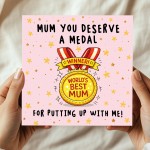 Joke Mothers Day Card Mum Card From Daughter Son Worlds Best Mum
