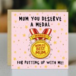 Joke Mothers Day Card Mum Card From Daughter Son Worlds Best Mum