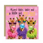Funny Women Birthday Cards, Sassy Giraffe Card For Best Friend