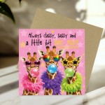 Funny Women Birthday Cards, Sassy Giraffe Card For Best Friend