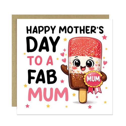 Happy Mothers Day Card FAB MUM Thank You Cards For Mothers Day