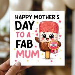 Happy Mothers Day Card FAB MUM Thank You Cards For Mothers Day