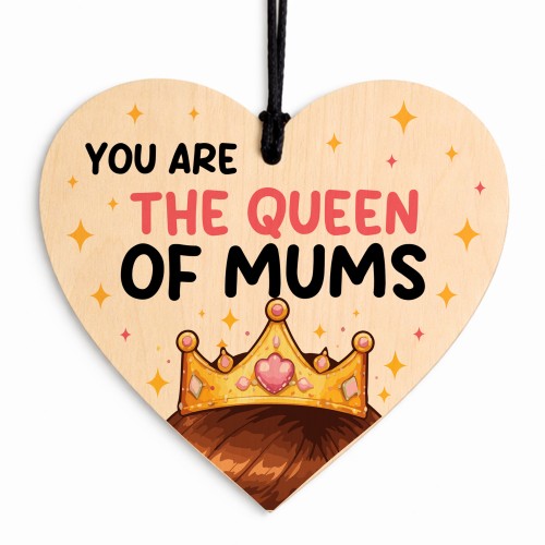 Gift For Mothers Day Queen Of Mums Wood Heart Mothers Day Gift Gift For Mothers Day Queen Of Mums Wood Heart Mothers Day Gift