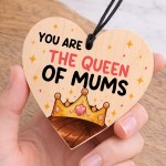 Gift For Mothers Day Queen Of Mums Wood Heart Mothers Day Gift Gift For Mothers Day Queen Of Mums Wood Heart Mothers Day Gift