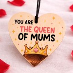 Gift For Mothers Day Queen Of Mums Wood Heart Mothers Day Gift Gift For Mothers Day Queen Of Mums Wood Heart Mothers Day Gift