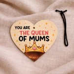 Gift For Mothers Day Queen Of Mums Wood Heart Mothers Day Gift Gift For Mothers Day Queen Of Mums Wood Heart Mothers Day Gift
