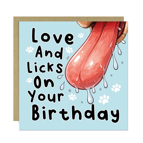 Funny Birthday Card From The Dog Amusing Happy Birthday Card