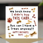 Hilarious Mothers Day Card From The Dog Amusing Mothers Day Card