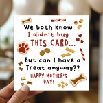 Hilarious Mothers Day Card From The Dog Amusing Mothers Day Card