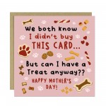 Joke Mothers Day Card From The Dog Amusing Mothers Day Card