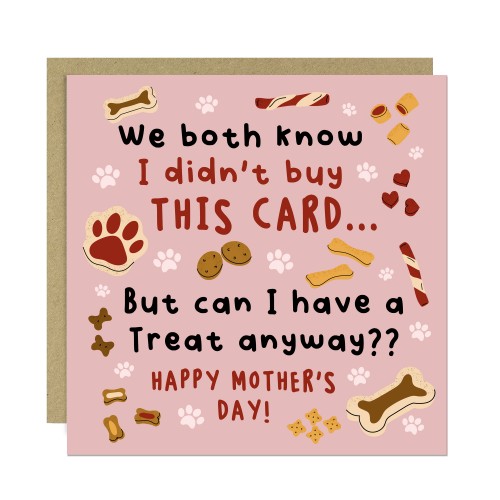 Joke Mothers Day Card From The Dog Amusing Mothers Day Card