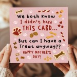 Joke Mothers Day Card From The Dog Amusing Mothers Day Card